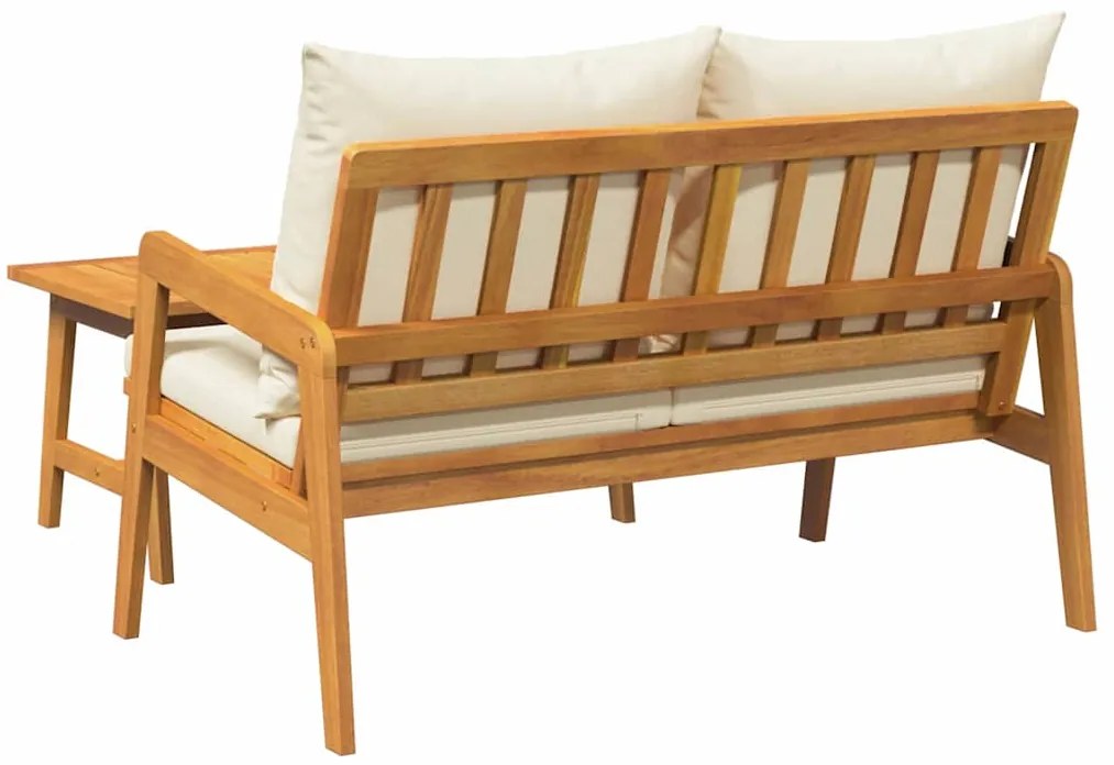 vidaXL Σετ μπιστρό με μαξιλάρι 2 pcs Φυσικό Λάδι Στερεό Ξύλο Ακακίας