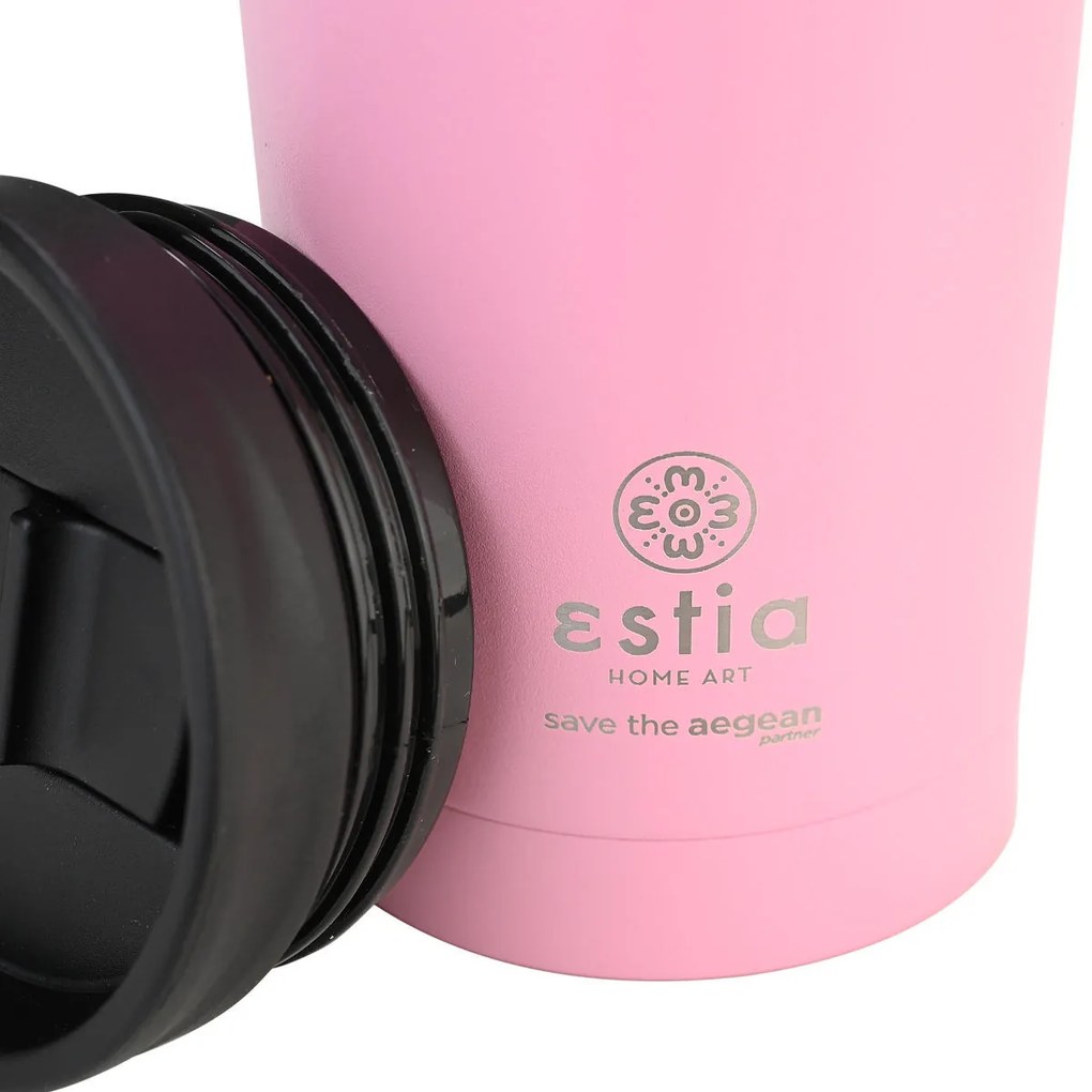 ESTIA ΘΕΡΜΟΣ TRAVEL MUG SAVE THE AEGEAN 350ml BLOSSOM ROSE