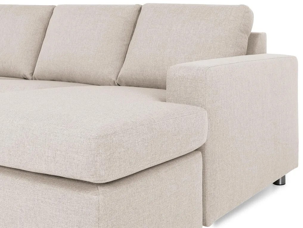 Γωνιακός Καναπές Scandinavian Choice C157, Ανοιχτό καφέ, 344x199x80cm