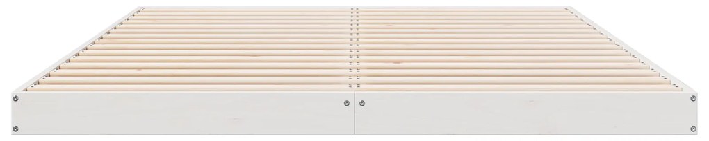 vidaXL Κρεβάτι από Ξύλο Λευκό 140x210 εκ.