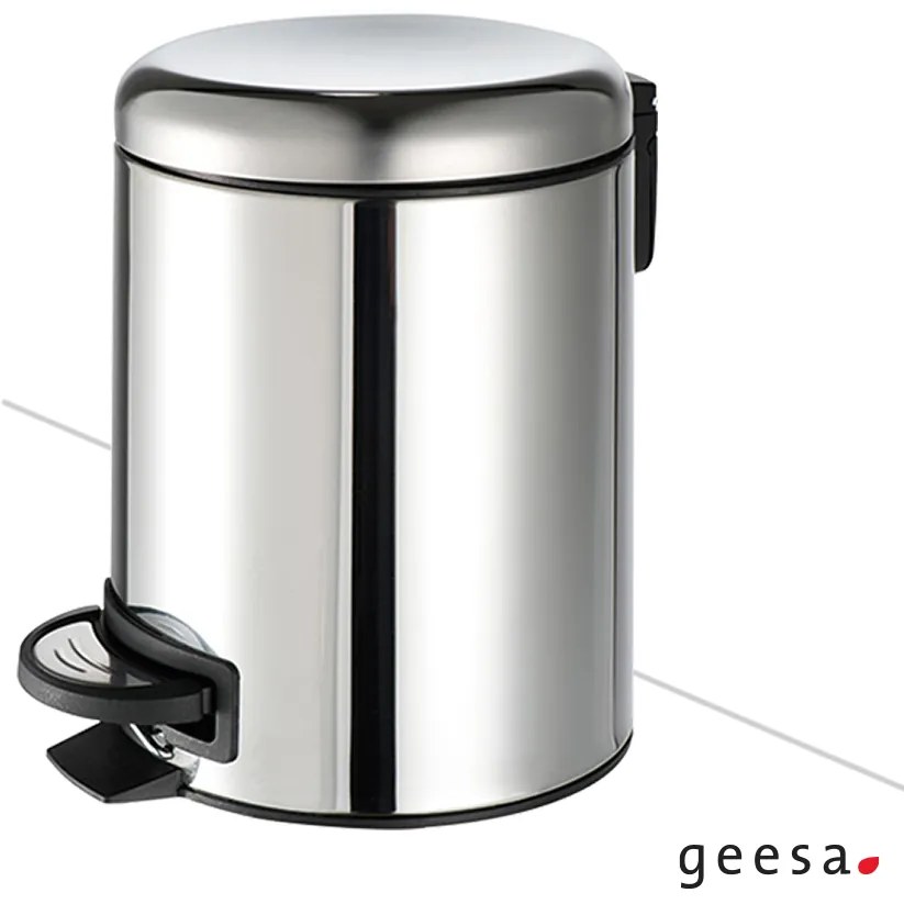 Χαρτοδοχείο Επιδαπέδιο 5 Λίτρων Χρωμέ Geesa Standard Hotelia 645