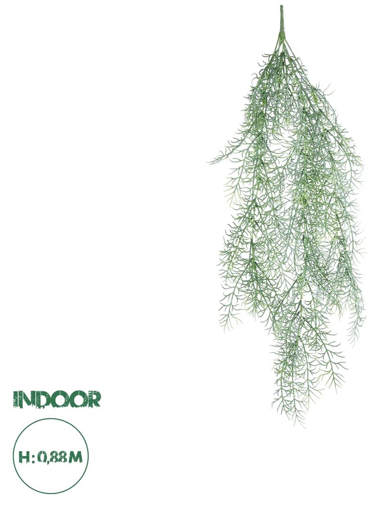 GloboStar® Artificial Garden HANGING FOENICULUM 20851 Τεχνητό Διακοσμητικό Κρεμαστό Φυτό Φοινίκουλο Μ30 x Π12 x Υ88cm