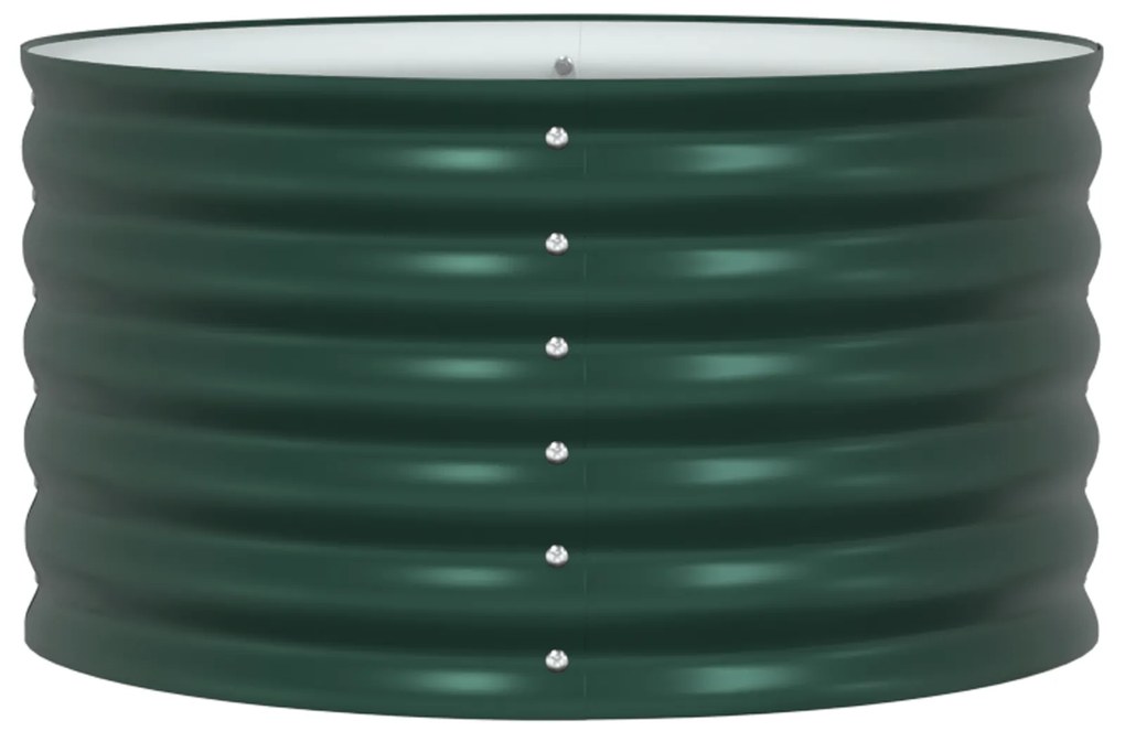 vidaXL Γλάστρα Κήπου Πράσινο 80 x 80 x 44 cm Ατσάλι