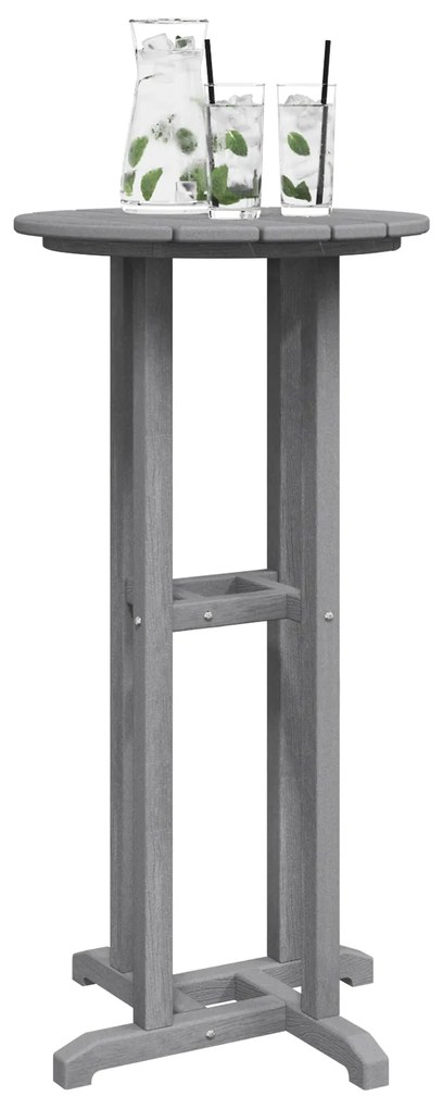 vidaXL Bar Table Ανοιχτό Γκρι 55x55x107 εκ. HDPE