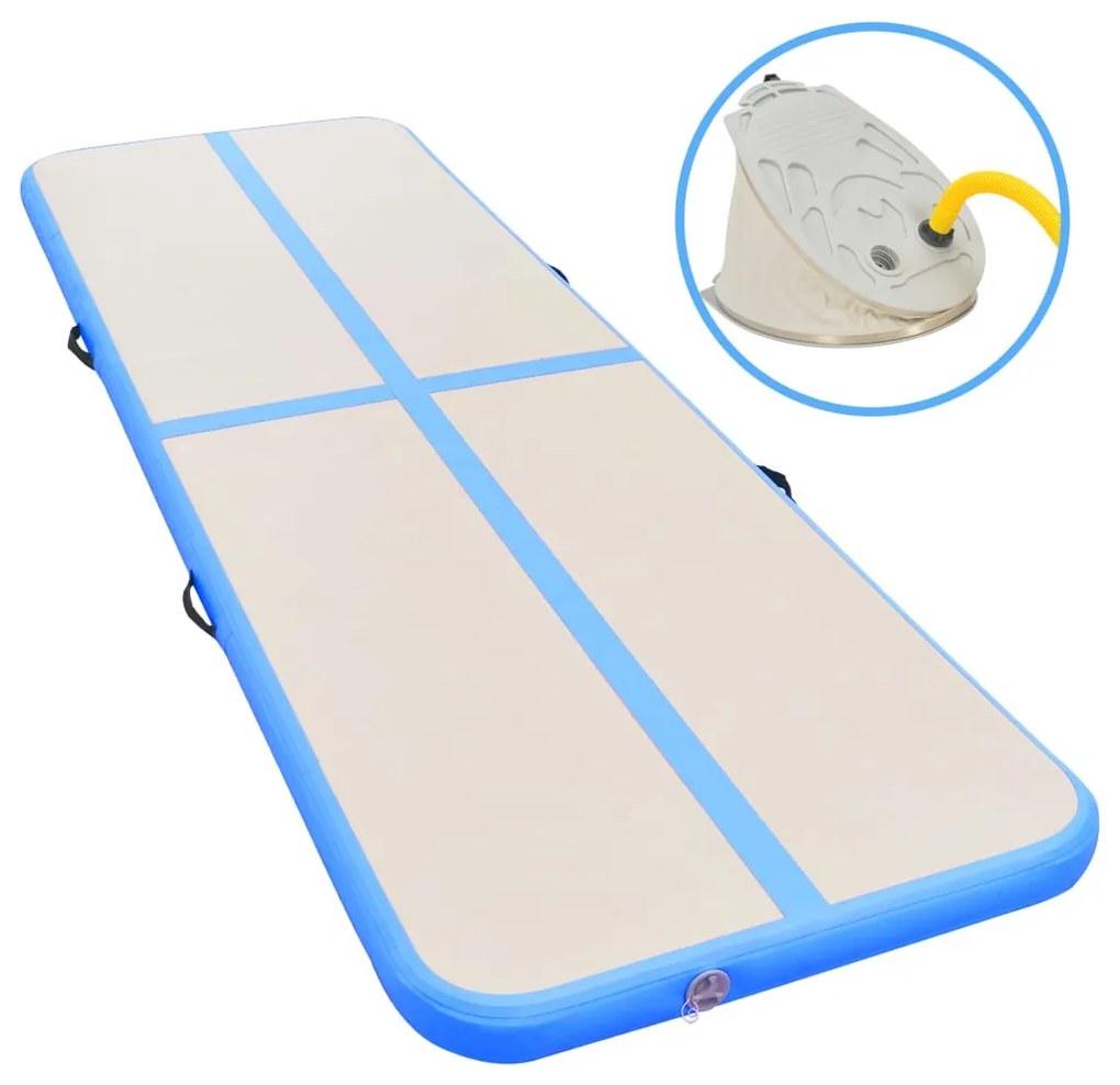 vidaXL Στρώμα Ενόργανης Φουσκωτό Μπλε 300 x 100 x 10 εκ. PVC με Τρόμπα