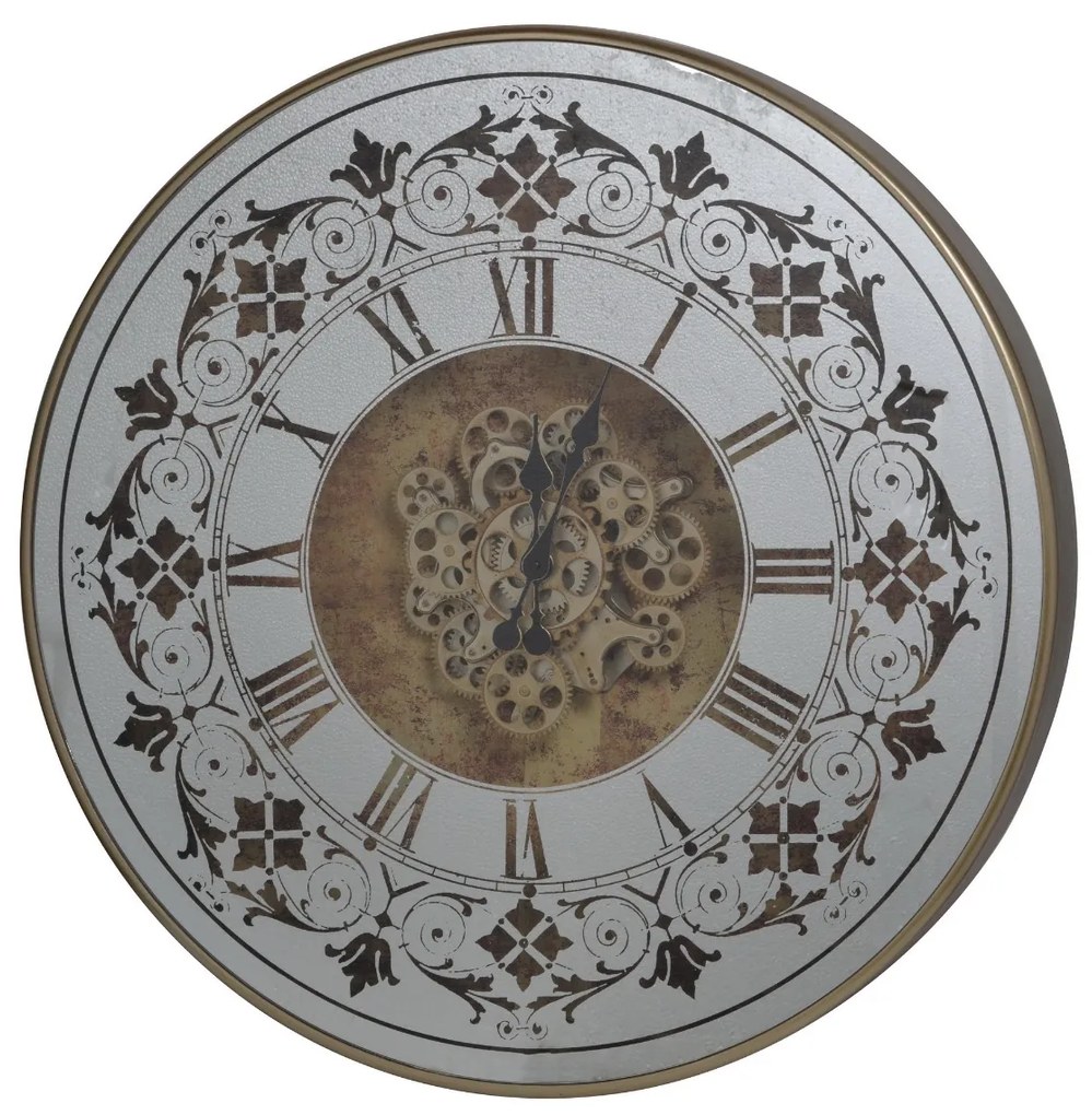 Artekko Clock Ρολόι Τοίχου με Καθρέφτη MDF Γυαλί Μπρονζέ (81.8x10.2x81.8)cm Artekko 38535-2