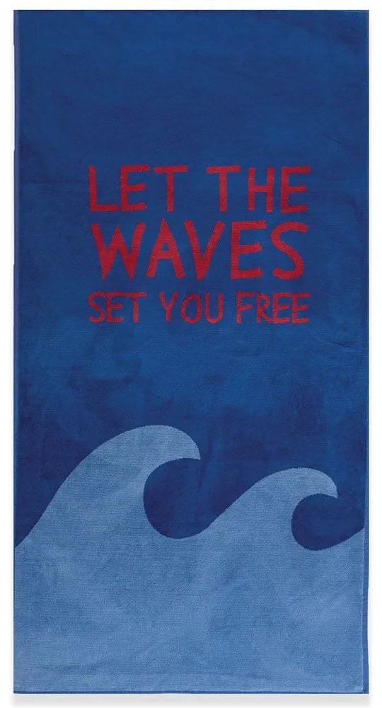 Πετσέτα Θαλάσσης Set You Free Blue Nef-Nef Θαλάσσης 80x160cm 100% Cotton