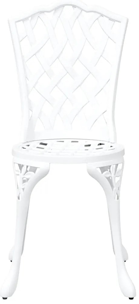 vidaXL Σετ Μπιστρό Κήπου 3 pcs Λευκό Αλουμίνιο