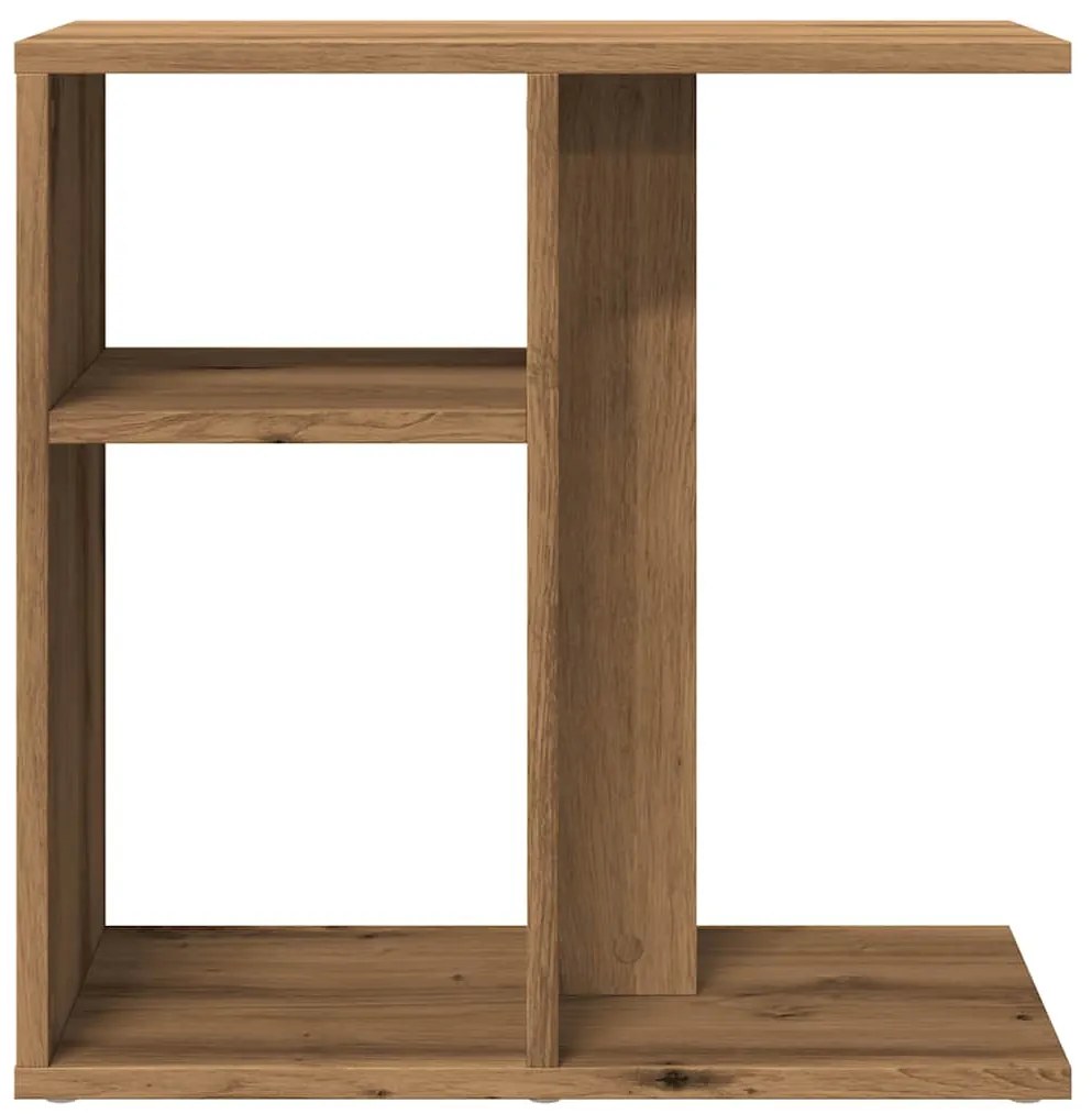 Side Table Artisan Oak 50x30x50 cm Κατασκευασμένο ξύλο - Καφέ