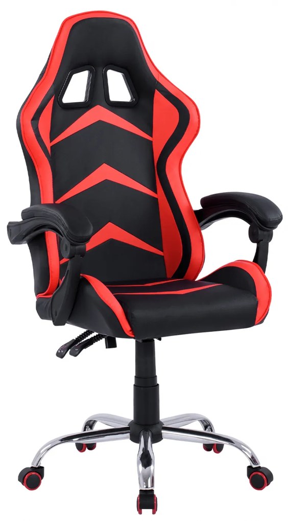 ΠΟΛΥΘΡΟΝΑ GAMING RUTT ΜΕ ΑΝΑΚΛΙΝΟΜΕΝΗ ΠΛΑΤΗ ΚΑΙ ΥΠΟΠΟΔΙΟ HM1156.01 ΣΕ ΧΡΩΜΑ ΜΑΥΡΟ-ΚΟΚΚΙΝΟ