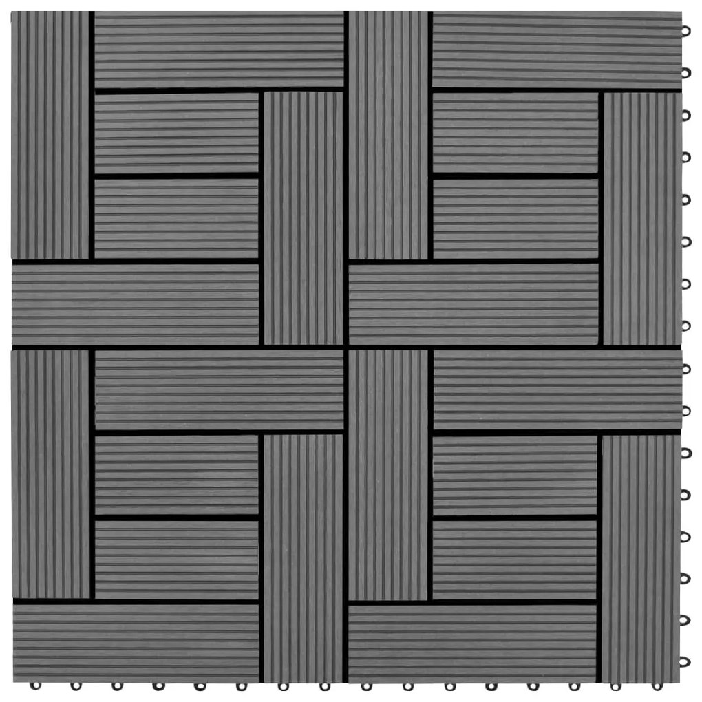 Πλακάκια Deck 11 τεμ. Γκρι  30 x 30 εκ. / 1 τ.μ.  WPC - Γκρι