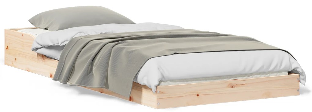 vidaXL Σκελετός Κρεβατιού Καφέ 90 x 200 cm Ξύλο πεύκου