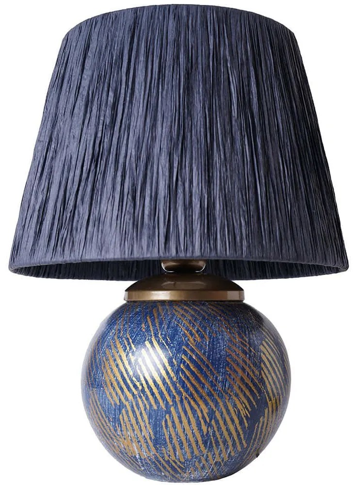 Φωτιστικό Επιτραπέζιο 687HMY2236 33x44cm E27 40W Blue Opviq