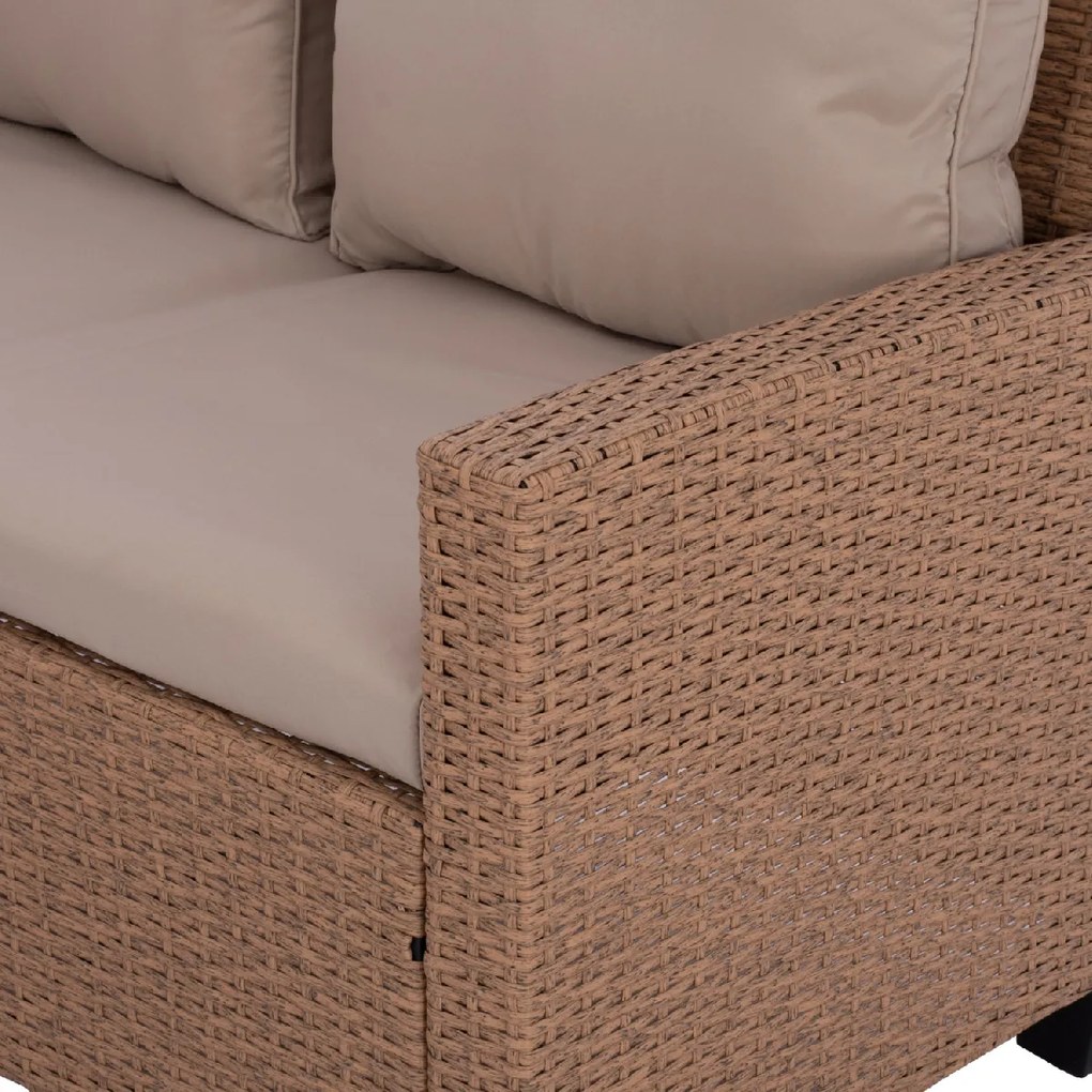 ΣΕΤ ΣΑΛΟΝΙ ΔΕΞΙΑ ΓΩΝΙΑ ΜΕ ΚΑΦΕ WICKER HM5756.02