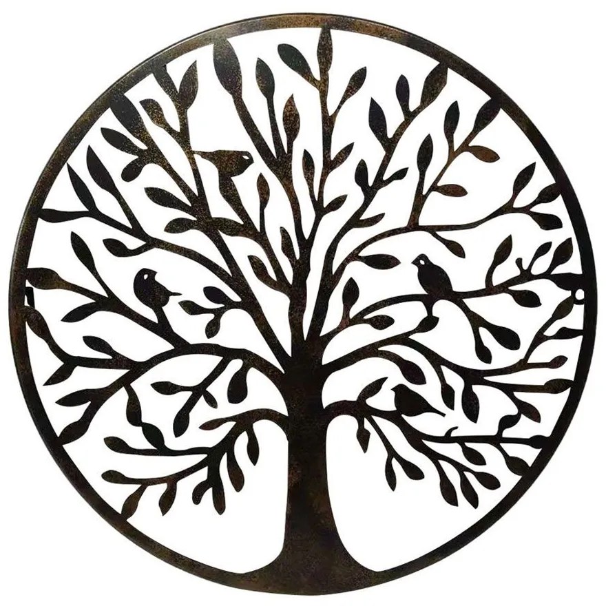 Διακοσμητικό Τοίχου Elia 023426 50x50x2cm Black Metal