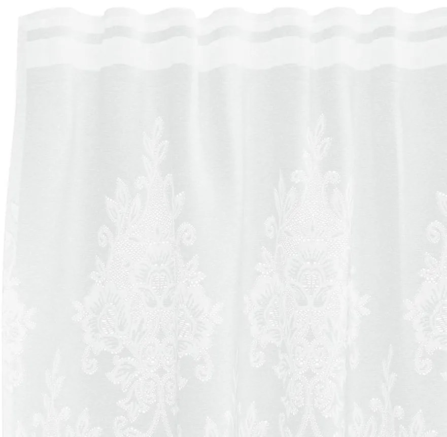 vidaXL Κουρτίνα Δαντέλας με κουρτίνες Λευκό 100 x 500 cm Πολυεστέρας