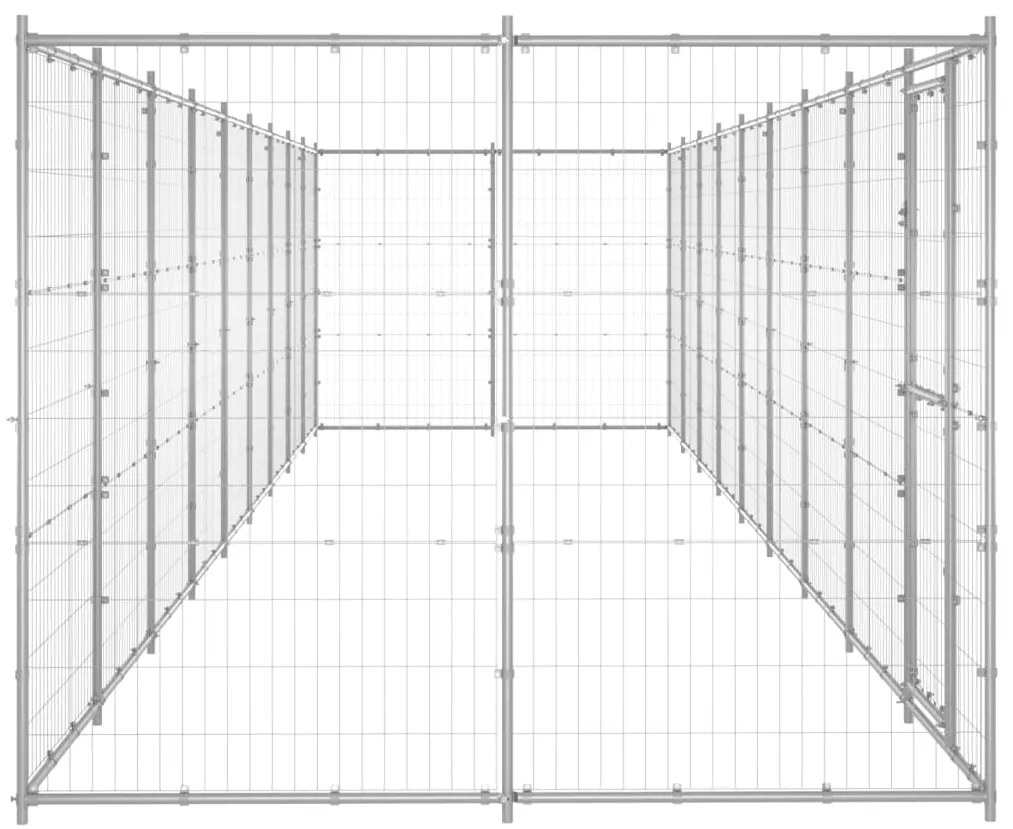 vidaXL Κλουβί Σκύλου Εξωτερικού Χώρου 21,78 μ² από Γαλβανισμένο Χάλυβα