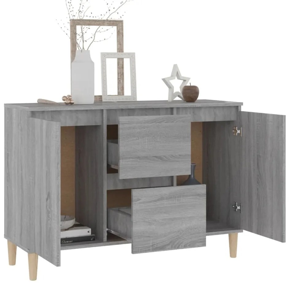 vidaXL Μπουφές Γκρι Sonoma 101 x 35 x 70 εκ. από Επεξεργασμένο Ξύλο