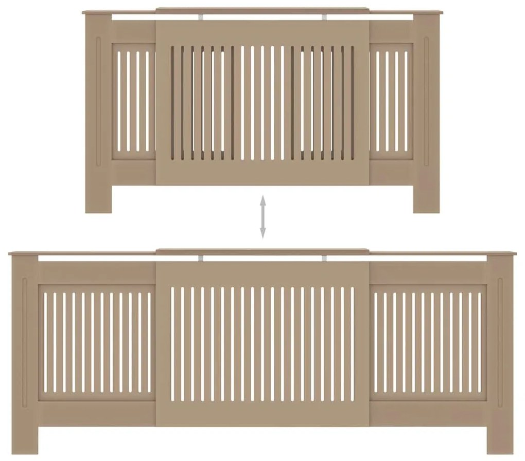 vidaXL Κάλυμμα Καλοριφέρ 205 εκ. από MDF