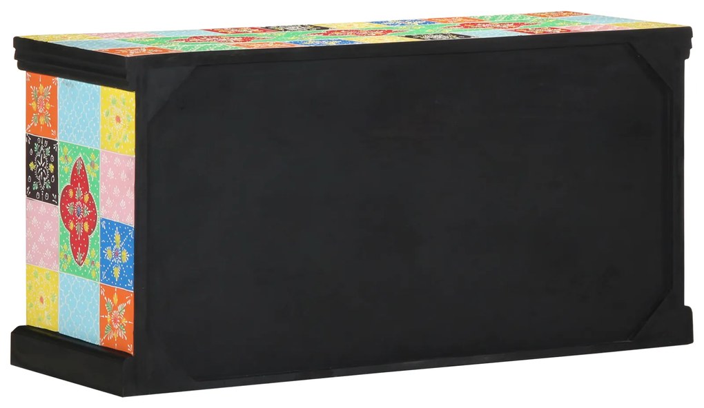 vidaXL Πολύχρωμη Κονσόλα Τηλεόρασης 100x35x50 εκ. από Στερεό Ξύλο Μάνγκο