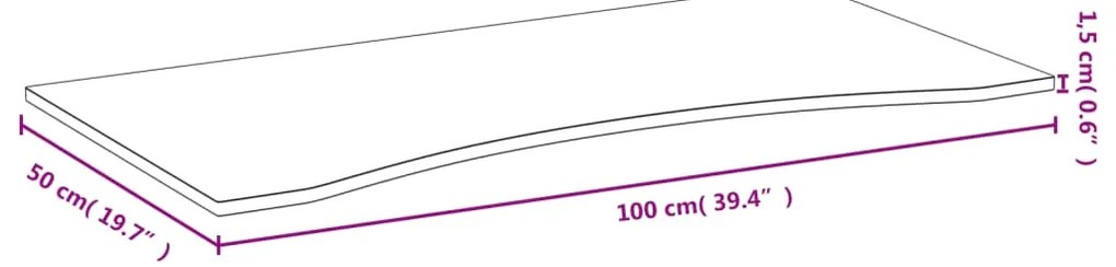 vidaXL Επιφάνεια Γραφείου 100x50x1,5 εκ. από Μπαμπού