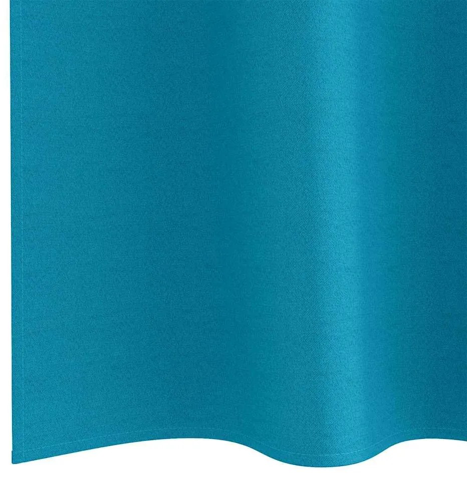 vidaXL Κουρτίνες με κουρτίνες 2 pcs Τιρκουάζ 140x140cm Πολυεστέρας