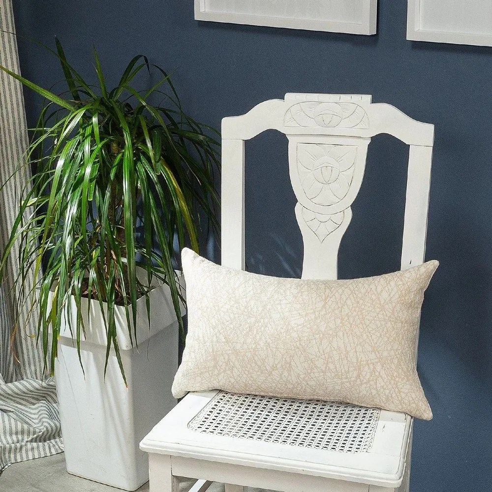 Μαξιλαροθήκη Διακοσμητική Potenza 01 Ecru Teoran 30X50 Cotton-Polyester