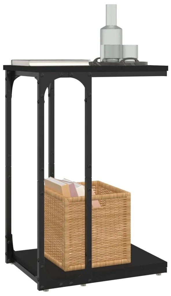 vidaXL Βοηθητικό Τραπέζι Μαύρο 40 x 30 x 60 εκ. από Επεξεργασμένο Ξύλο