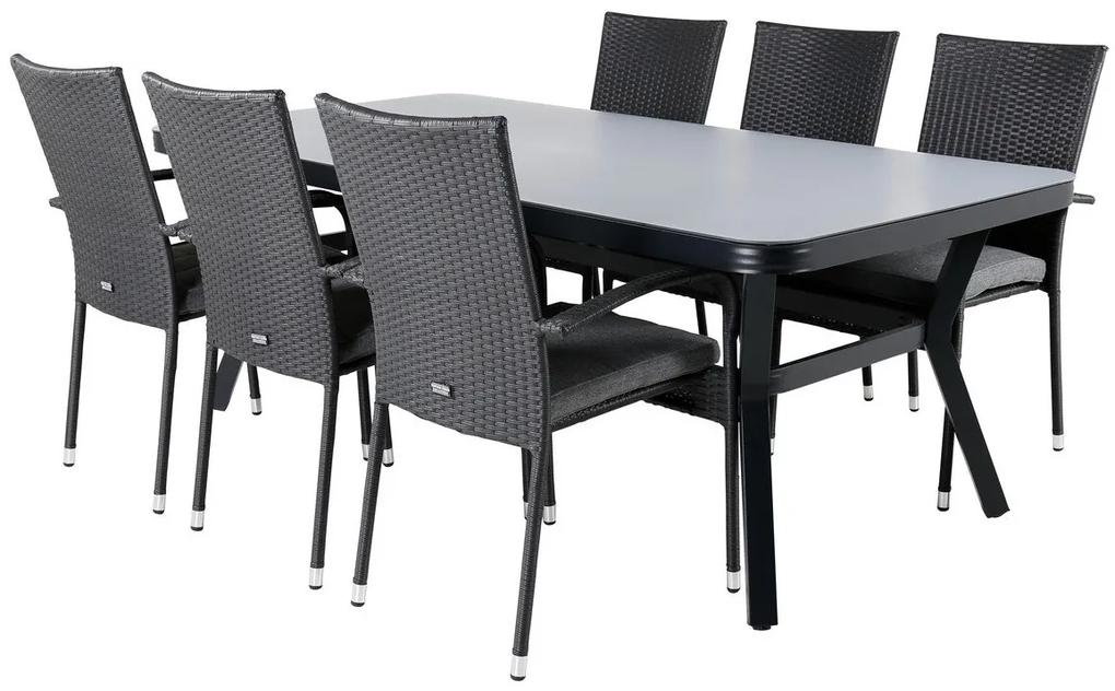 Σετ Τραπέζι και καρέκλες Dallas 2136, Spraystone, Πλαστικό ψάθινο, Μέταλλο, Μαξιλάρι καθίσματος: Ναι | Epipla1.gr