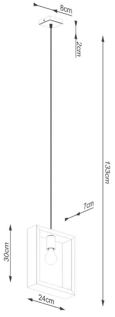 Sollux Κρεμαστό φωτιστικό ARIES wenge,ατσάλι/ξύλο,Ε27 1xmax 15W LED