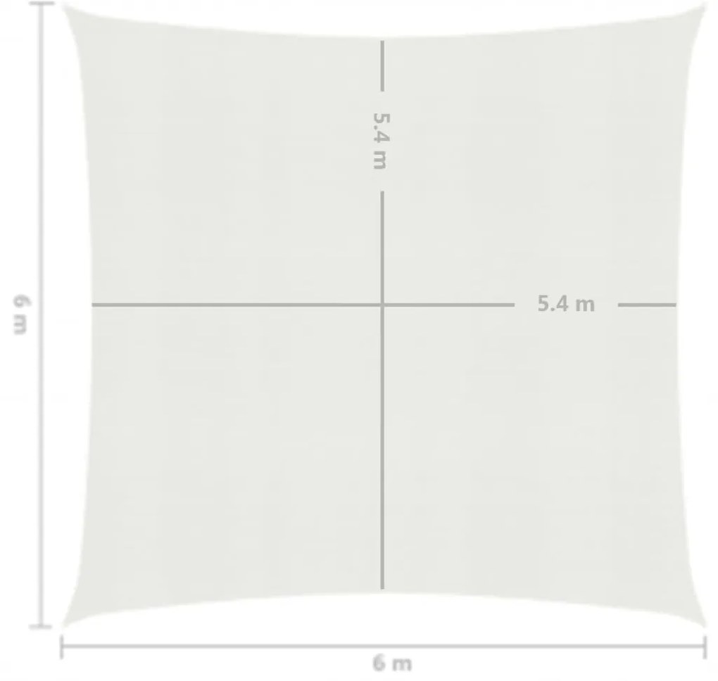 Πανί Σκίασης Λευκό 6 x 6 μ. από HDPE 160 γρ./μ² - Λευκό