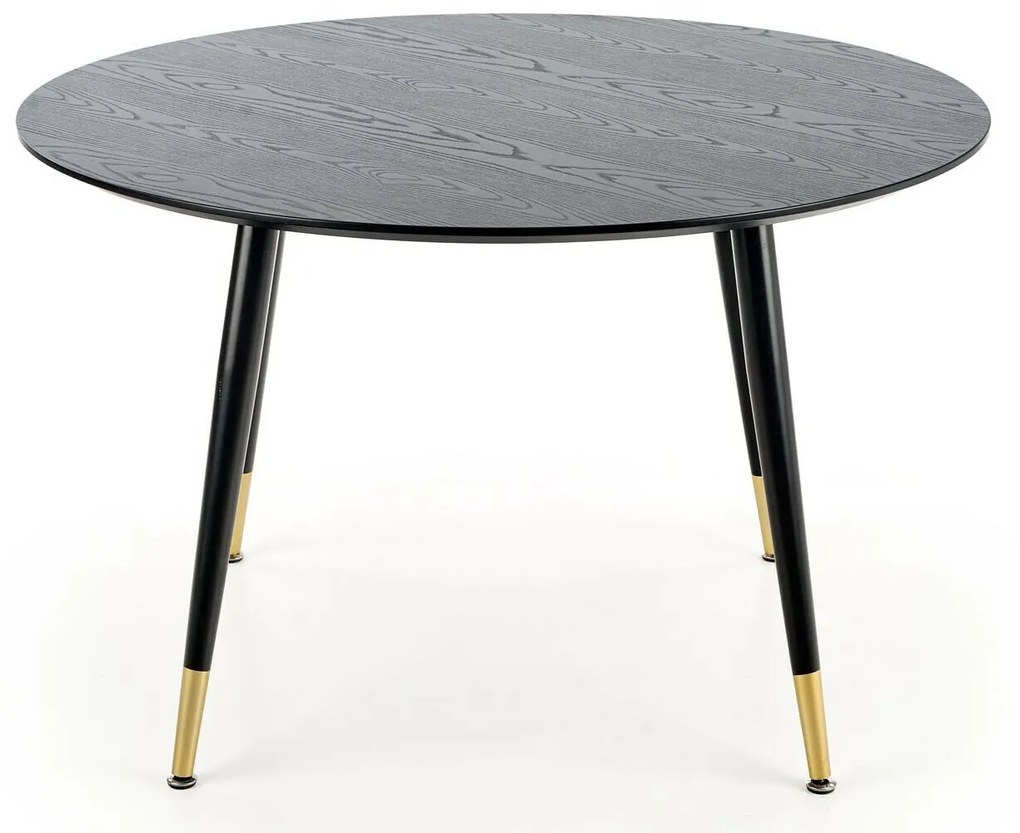 Τραπέζι Houston 756, Χρυσό, Μαύρο, 75cm, 30 kg, Ινοσανίδες μέσης πυκνότητας, Μέταλλο | Epipla1.gr
