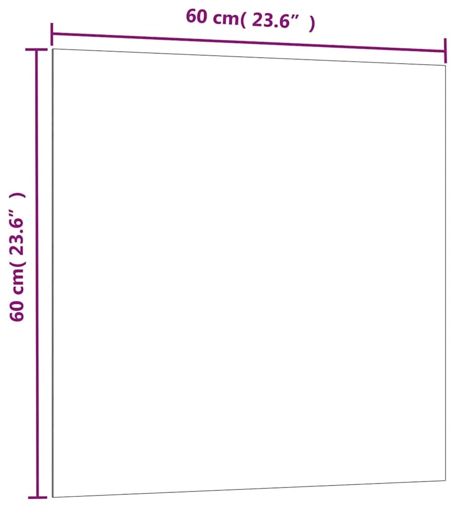 vidaXL Πίνακας Επιτοίχιος Μαγνητικός Μαύρος 60x60 εκ. από Ψημένο Γυαλί
