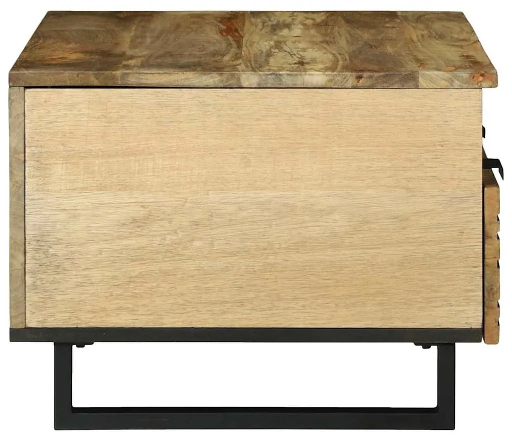 vidaXL Τραπεζάκι σαλονιού with Drawer Καφέ και Μαύρο 80 x 54 x 40 εκ