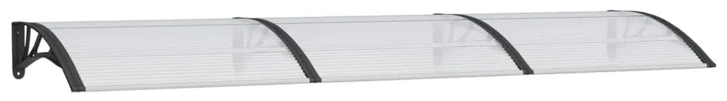 vidaXL Στέγαστρο Πόρτας Μαύρο & Διαφανές 300 x 80 εκ από Πολυκαρβονικό