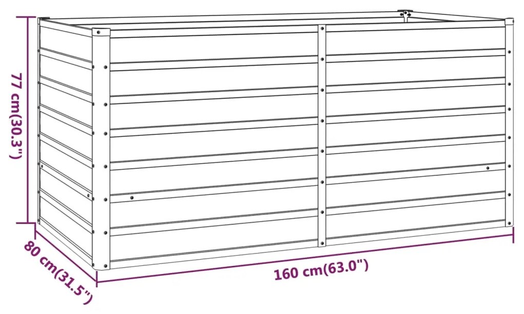 ΖΑΡΝΤΙΝΙΕΡΑ ΓΚΡΙ 160 X 80 X 77 ΕΚ. ΑΝΘΕΚΤΙΚΟ ΑΤΣΑΛΙ 151959