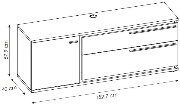 Έπιπλο τηλεόρασης Inala 1D2S