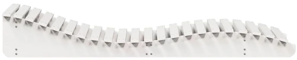 vidaXL Ξαπλώστρα Λευκό 205x80x31,5 εκ. από Μασίφ Ξύλο Πεύκου