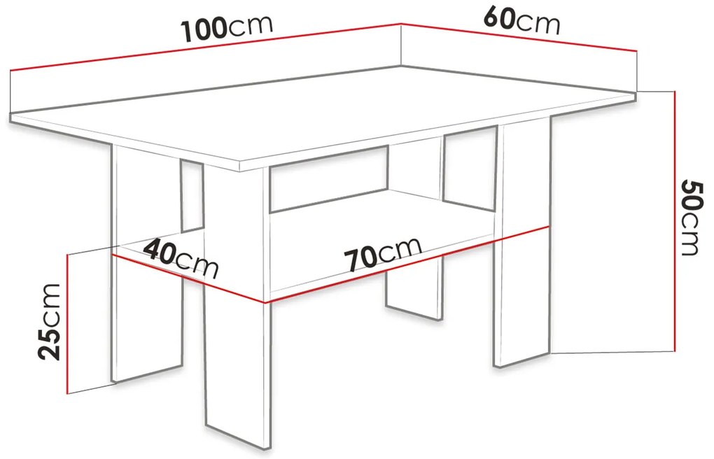 Τραπεζάκι σαλονιού Τorino V-Leuko-Mauro