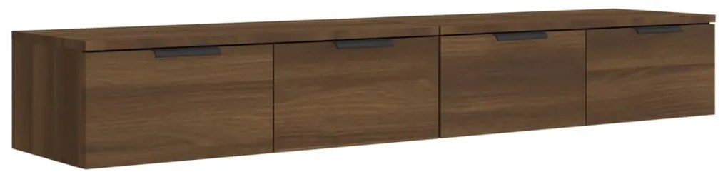 vidaXL Ντουλάπια Τοίχου 2 τεμ. Καφέ δρυς 68x30x20 εκ. Επεξ. Ξύλο