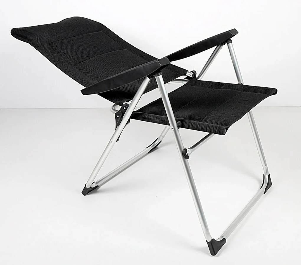 Καρέκλα στην παραλία Aktive Deluxe Εύκαμπτο Μαύρο 49 x 123 x 67 cm (x2)