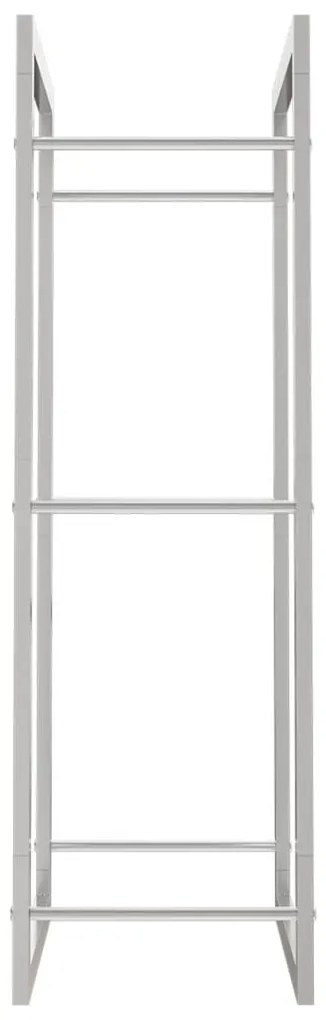 vidaXL Ραφιέρα Καυσόξυλων 50x28x94 εκ. από Ανοξείδωτο ατσάλι