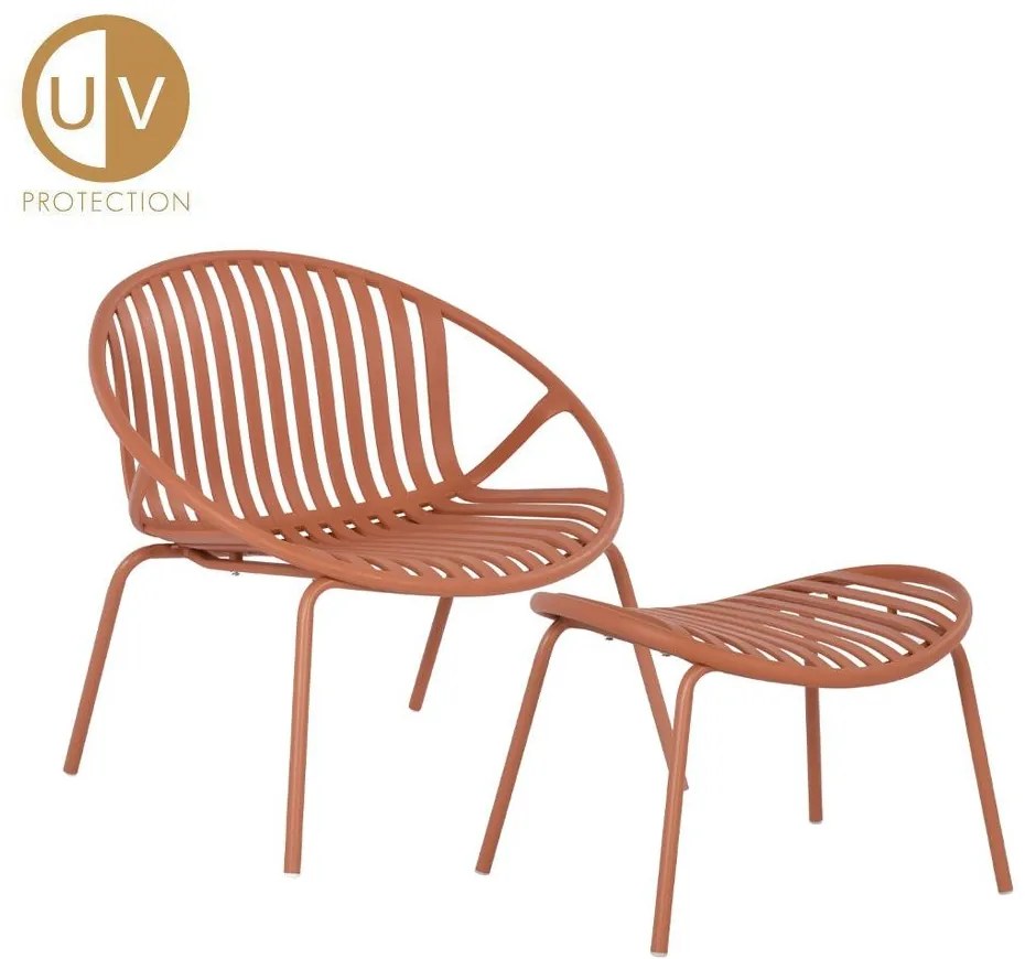 ΠΟΛΥΘΡΟΝΑ NADIN SET 2ΤΕΜ TERRACOTTA 80x61.5x73
