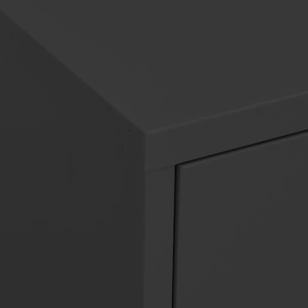 vidaXL Ντουλάπι Αποθήκευσης Ανθρακί 80 x 35 x 101,5 εκ. Ατσάλινο