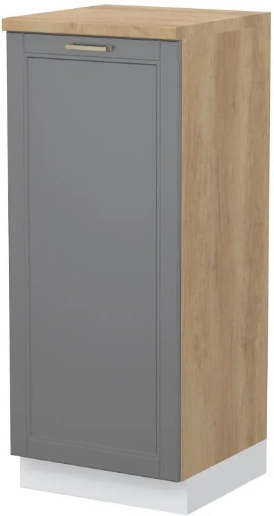 Επιδαπέδιο ντουλάπι ψηλό Tahoma K14-60-1KF-Δρυς - Γραφίτης