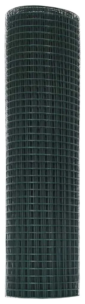 vidaXL Συγκολλητός φράχτης από σύρμα Πράσινο 0.6 x 100 μ