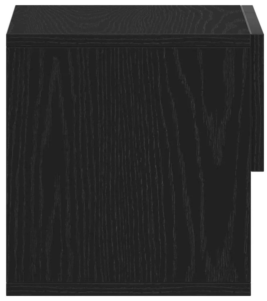 vidaXL Κομοδίνο 2 pcs Μαύρη Οξυά 46 x 30 x 30 εκ Επεξεργασμένο ξύλο