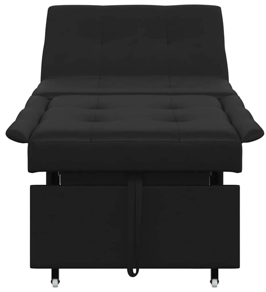 vidaXL Κρεβάτι καναπές Μαύρο 194 x 67 x 82 εκ Μικροΐνες