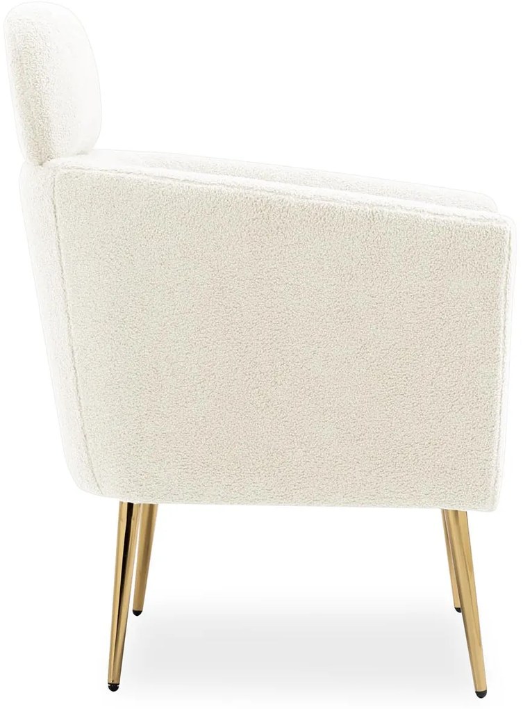 MELISA leisure armchair cream / gold DIOMMI V-CH-MELISA-FOT-KREMOWY