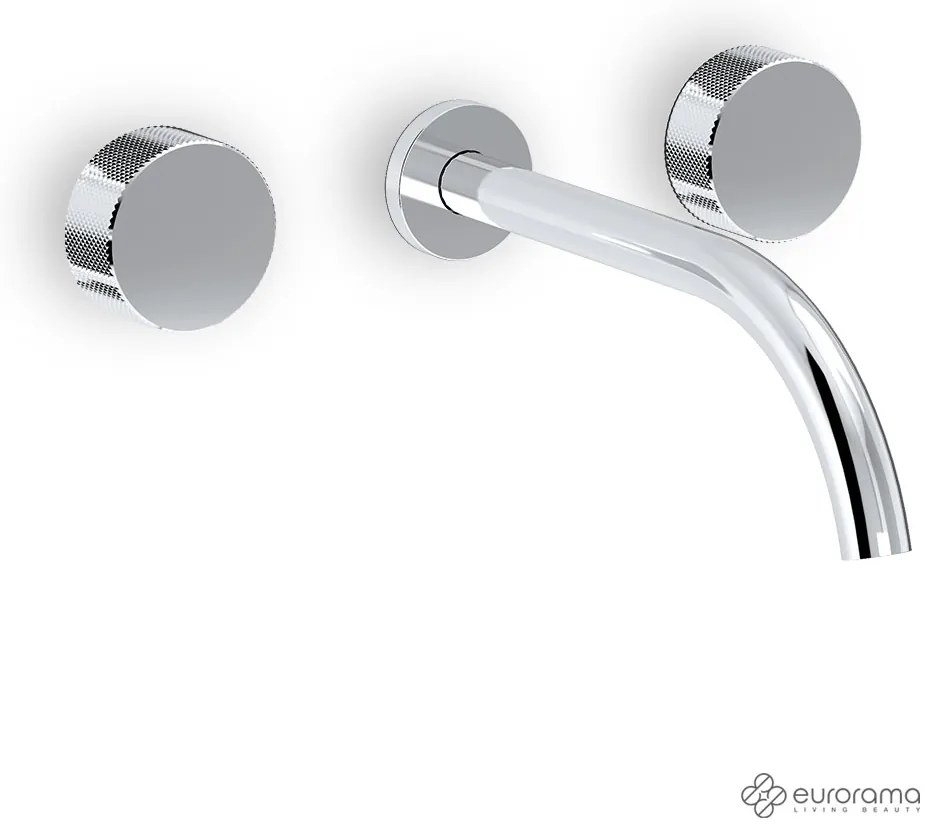 Μπαταρία Νιπτήρα Τοίχου 3 οπών Eletta Tecno Eurorama Chrome 167901-100